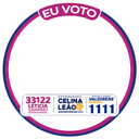 Moldura Eu voto Letícia Sampaio 33122 — com Celina e Valdirene